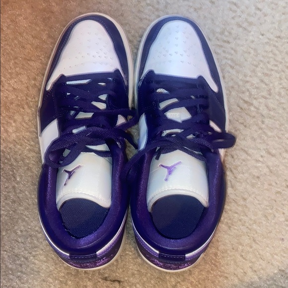 Jordan Purple and White Sneakers Classic Design - Picture 1 of 7